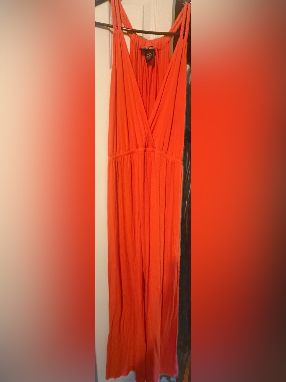 Lane Bryant Bright Orange Sleeveless Maxi Dress